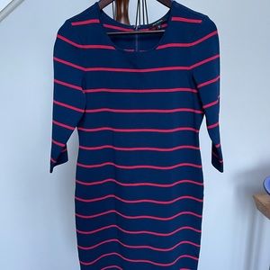 NWOT Pink Tartan Midi Dress
